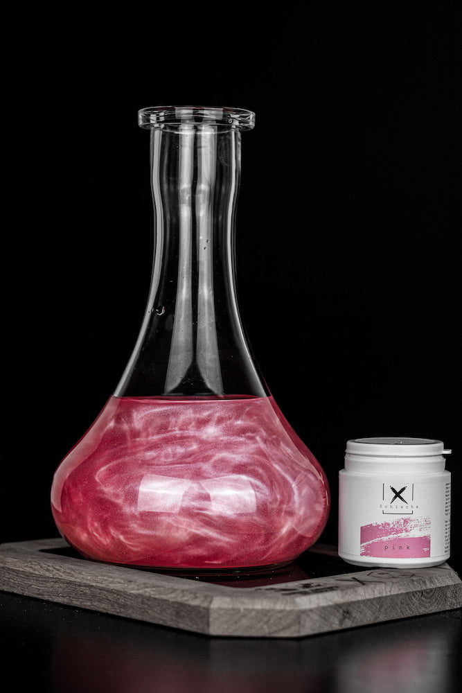 Xschischa Sparkle Powder Metallic Shisha Water Colour - 50g - Various Colours - Pink - The Shisha Shop