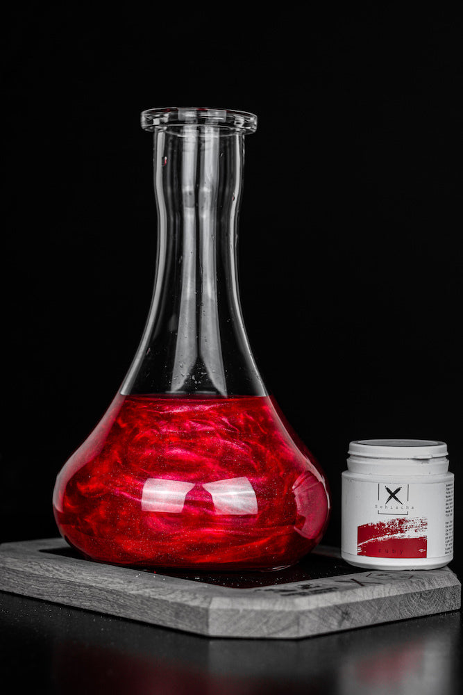 Xschischa Sparkle Powder Metallic Shisha Water Colour - 50g - Various Colours - Ruby - The Shisha Shop