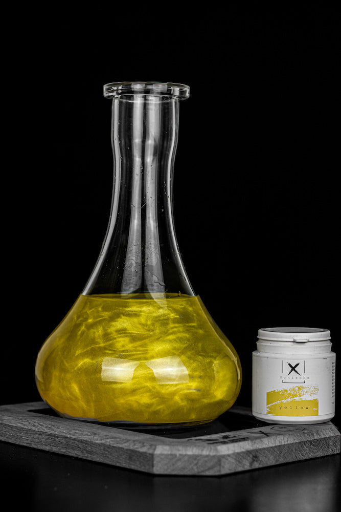 Xschischa Sparkle Powder Metallic Shisha Water Colour - 50g - Various Colours - Yellow - The Shisha Shop